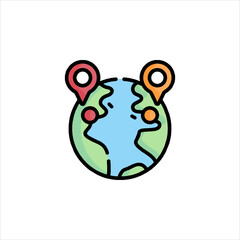 globe on a green background