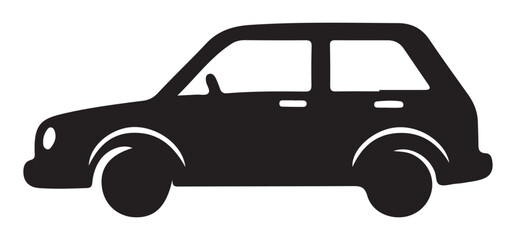 Modern Silhouette Car Illustration Vector Graphic Design Element