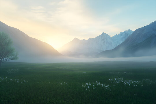 fog in mountains