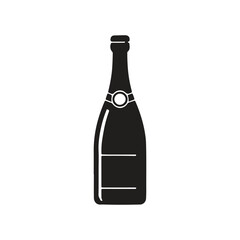 Elegant Champagne Bottle on a Festive Table, Bubbly Drink for Celebration, Toast, and Luxury Party