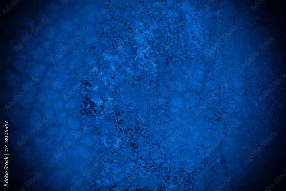 Poster old wall pattern texture cement blue dark abstract blue color design are light with black gradient b