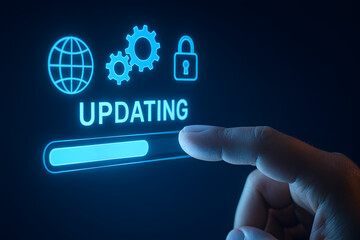 Updating software system progress bar download installation security maintenance internet process