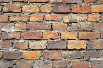 Obraz premium Brick wall with multiple bricks, varying in shape and color, creating a textured surface.