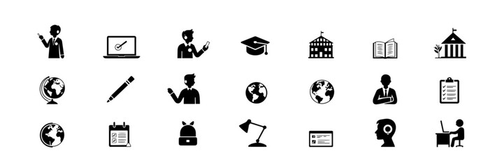 Online Learning & Education Icons