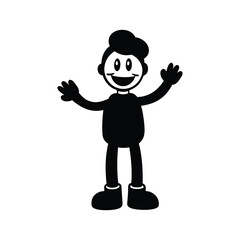 3d little human cartoon character  illustration