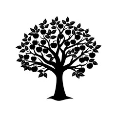 Apple Tree Silhouette vector illustration