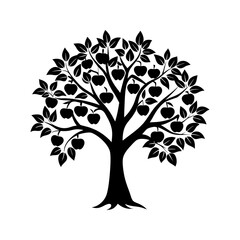 Apple Tree Silhouette vector illustration