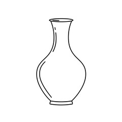 Elegant Vase Silhouette: A sleek, minimalist silhouette of a gracefully shaped vase, perfect for artistic and design projects.