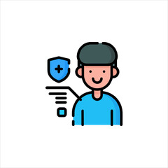 set of funny cartoon superhero