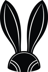 Bunny Ear Silhouette Black Vector – Cute Animal Ears Vector Art