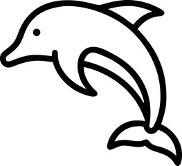 vector silhouette of a dolphin