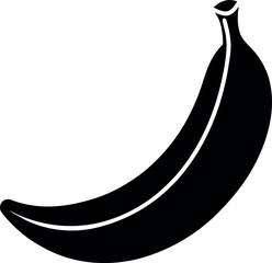 A banana silhouette vector icon