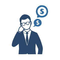 businessman with speech bubble