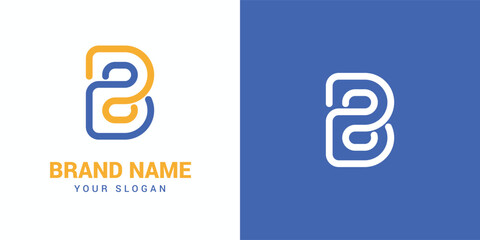 B alphabet logo Template design element with modern concept.