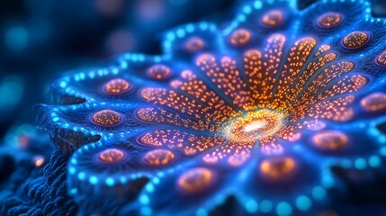 Obraz premium Intricate, glowing coral-like structure.