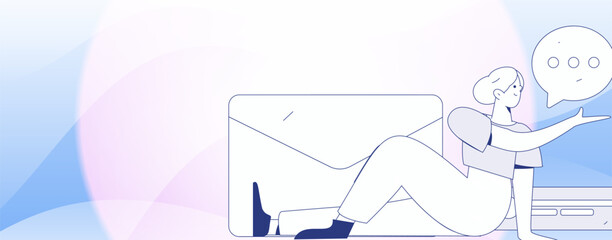 Flat vector illustration of business people operating work scene
