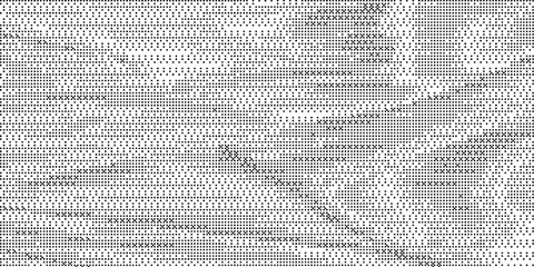 Pixel bitmap gradient texture. 8 bit video game screen wallpaper Black and white dither pattern background eps 10
