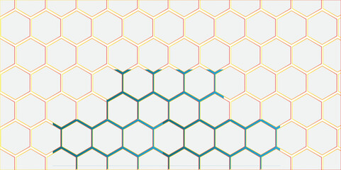 Seamless geometric honeycomb pattern with hexagonal shapes and modern design elements
