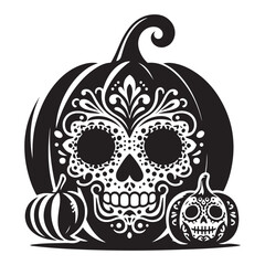 Day of the Dead Pumpkin Silhouette A Halloween Celebration