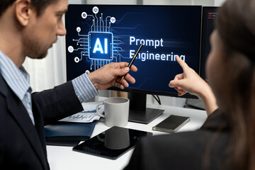 Generative AI virtual assistant tools for prompt engineer and user for ease of engage artificial intelligence AI technology help people to work with generative AI functions by prompting the AI brisk