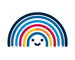 Rainbow smiley icon representing LGBTQIA+ pride  