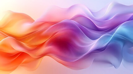 Obraz premium Abstract fluid forms in vibrant, flowing hues.