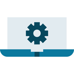 Laptop Settings single vector illustration icon