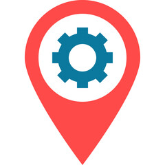 Location Settings single vector illustration icon