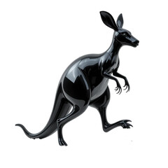 black 3D kangaroo icon