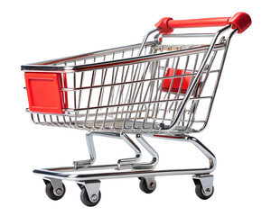 shopping cart isolated on white