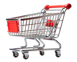 shopping cart isolated on white