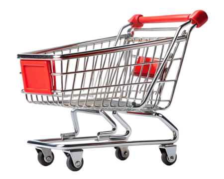 shopping cart isolated on white