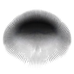 A circular black dot pattern creating a visual illusion of depth
