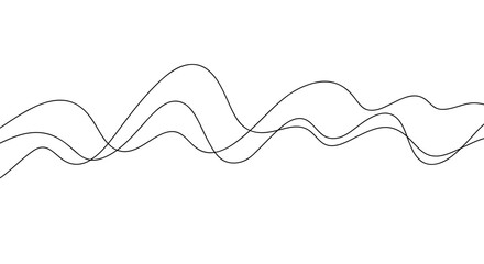 The curve of a wavy line. Modern abstract background, graphic vector illustration, hand-drawn. Decorative element for design, label, poster, background. Page Separator