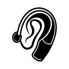 Hearing Aid silhouette vector