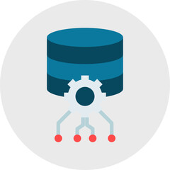 Database Settings single vector illustration icon