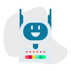 Robot single icon vector illustration