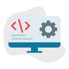 Software Developer single vector illustration icon