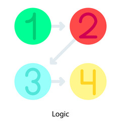 Logic single vector illustration icon