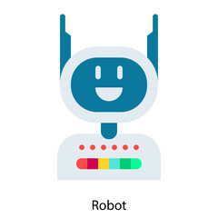 Robot single icon vector illustration