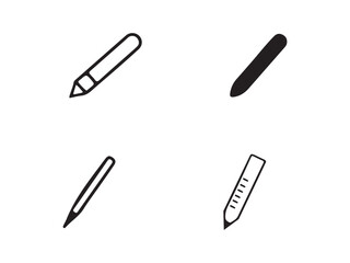 Simple Vector Illustration of Various Writing Utensils