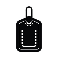Luggage Tag Stencil Icon Vector Illustration