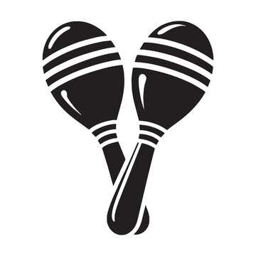 black maracas musical instruments clip art preview
