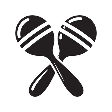 crossed black maracas musical instruments clip art preview