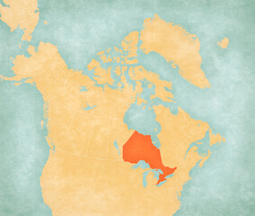 Naklejka premium Map of Canada - Ontario