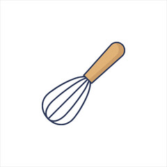 kitchen whisk isolated on white