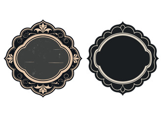 Ornate vintage frame with floral ornament, a vector design for retro decoration