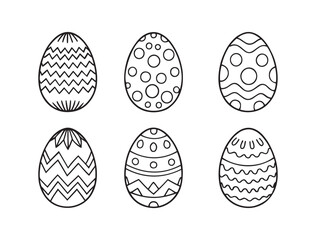Colorful Easter Eggs Set Vector Illustration with Floral and Traditional Patterns