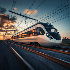 Fototapeta premium train in motion blur