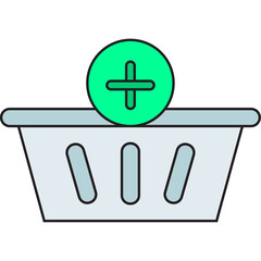 Fototapeta premium Add to Basket single vector illustration icon